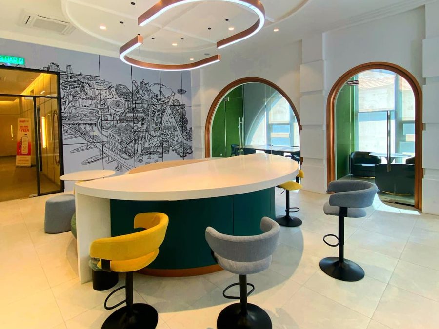 Co-working lounge at 22 Macalisterz