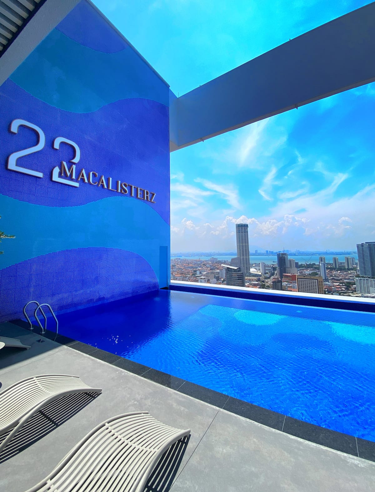 Infinity pool overlooking KOMTAR at 22 Macalisterz